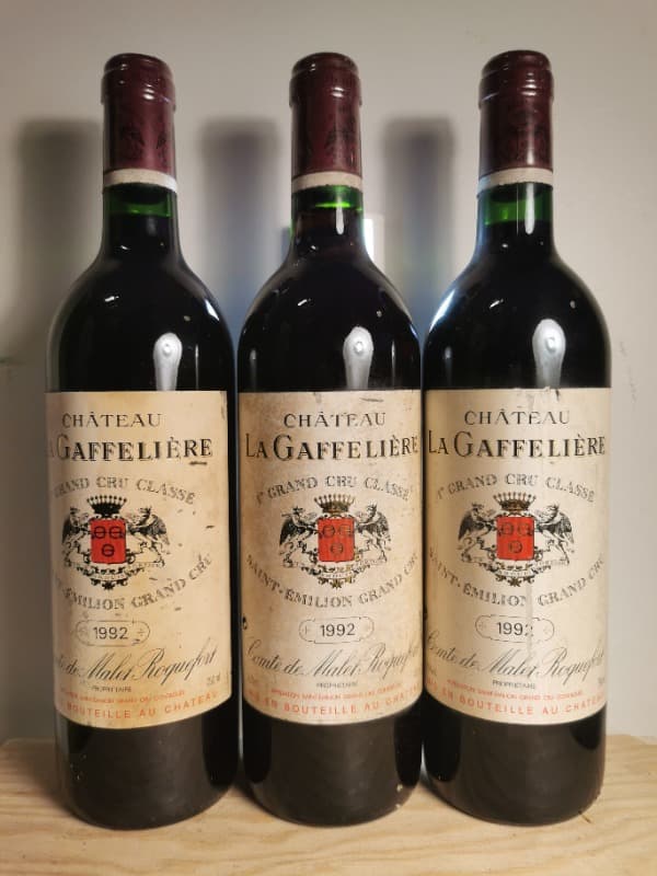 3 x Château la Gaffelière, Saint-Émilion Grand Cru, 1992