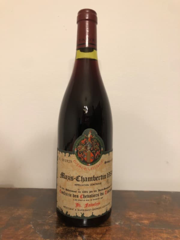 Mazis-Chambertin, La Confrérie des Chevaliers du Tastevin, Faiveley, 1980