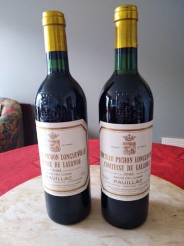 2 x Comtesse de Lalande, Château Pichon Longueville, Pauillac, 1985