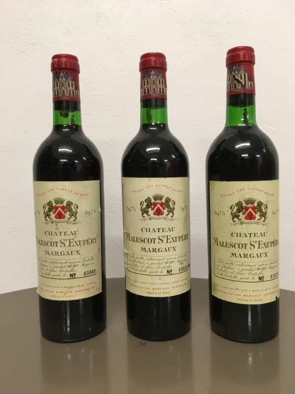 3 x Château Malescot Saint-Exupéry, Margaux, 1975