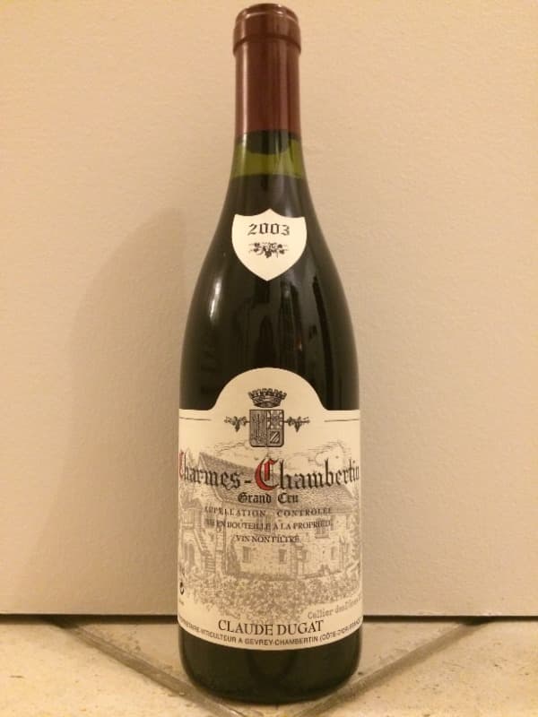 Charmes-Chambertin, Grand cru, Claude Dugat, 2003
