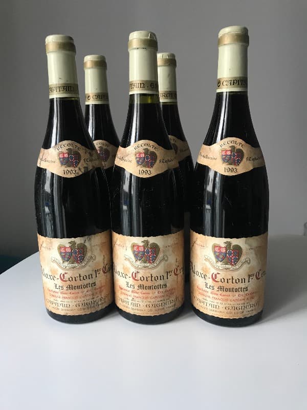 6 x Aloxe-Corton, Les Moutottes 1 er cru, Capitain Gagnerot, 1993