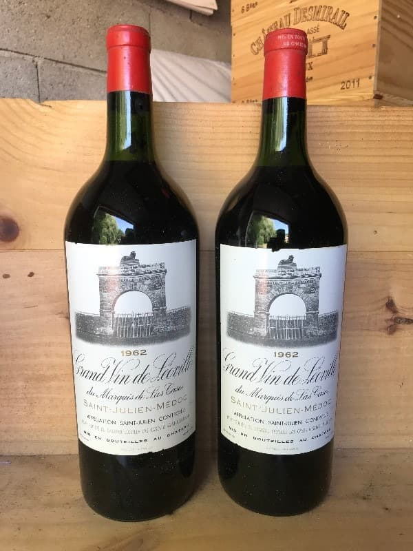 2 x Château Léoville Las Cases, Saint-Julien, 1962 (Magnum)
