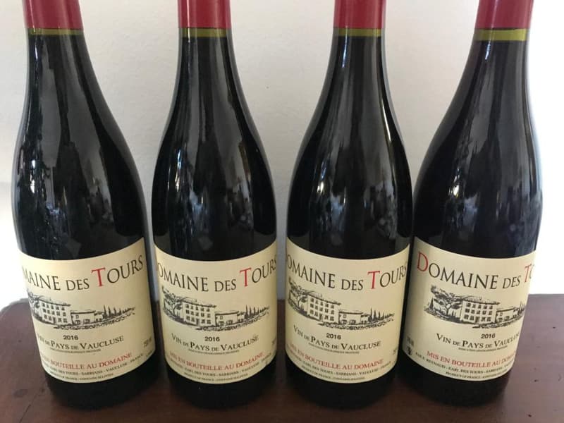4 x Vin de Pays du Vaucluse, Domaine des Tours, 2016