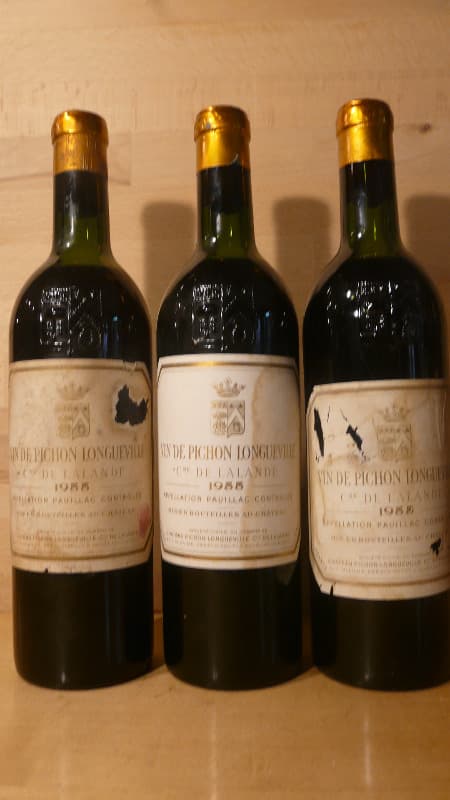 3 x Comtesse de Lalande, Château Pichon Longueville, Pauillac, 1955