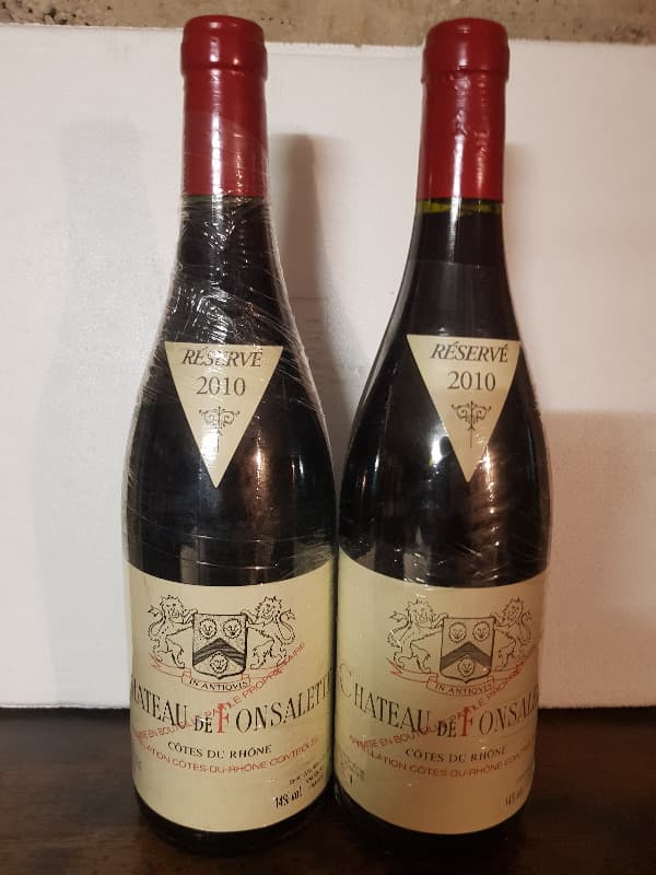 2 x Côtes-du-Rhône, Château de Fonsalette, 2010