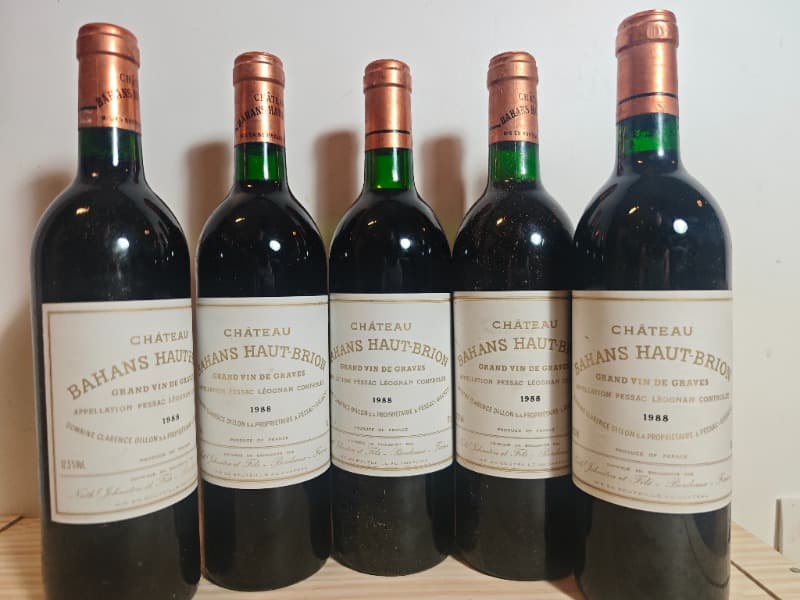 5 x château Bahans Haut-Brion, Pessac-Léognan, 1988