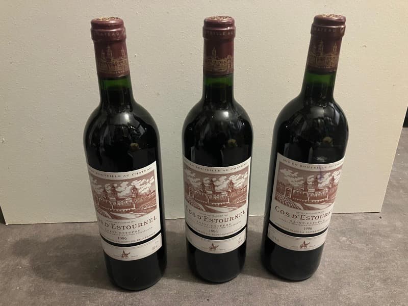 3 x Château Cos d'Estournel, Saint-Estèphe, 1996