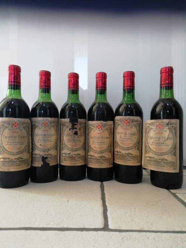 6 x Château GAZIN, Pomerol, 1970