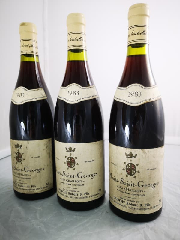 3 x Nuits-Saint-Georges, Les Chaillots, Dubois Robert & Fils, 1983