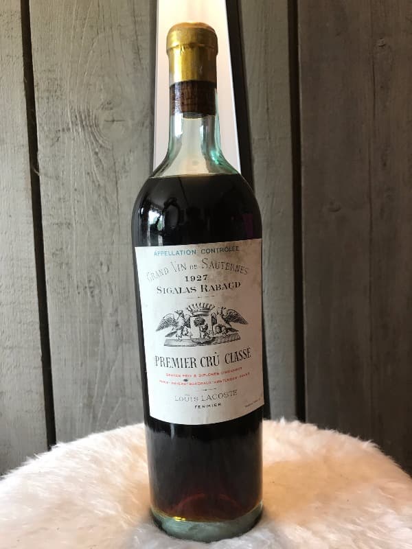 Louis Lacoste, Château Sigalas Rabaud, Sauternes, 1927