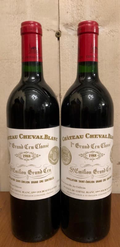 2 x château Cheval Blanc, Saint-Émilion, 1988
