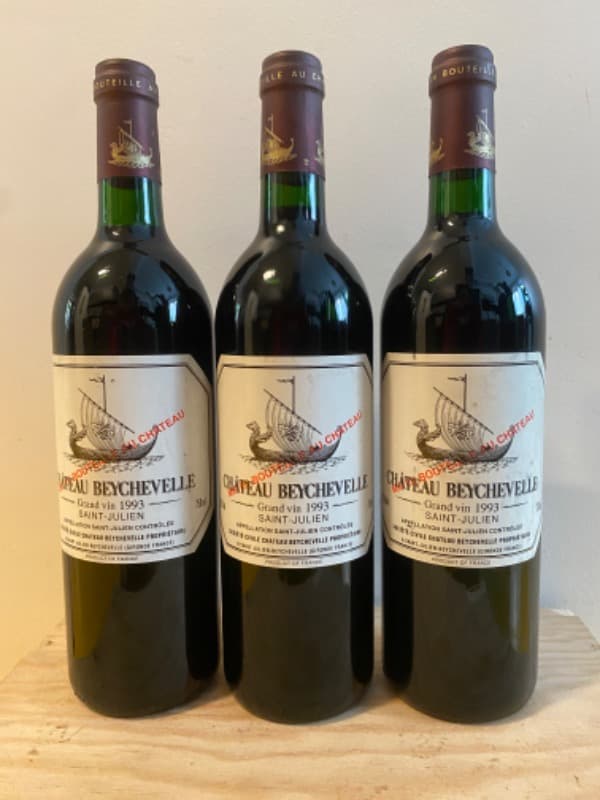 3 x Château Beychevelle, Saint-Julien, 1993