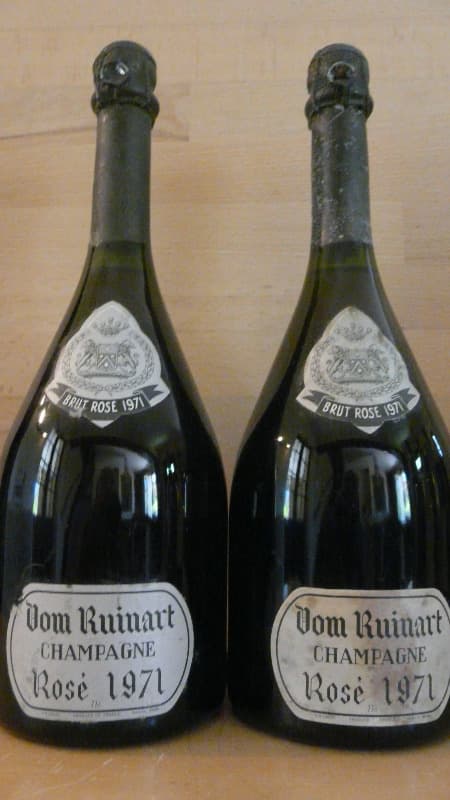 2 x Dom Ruinart rosé, Champagne, 1971