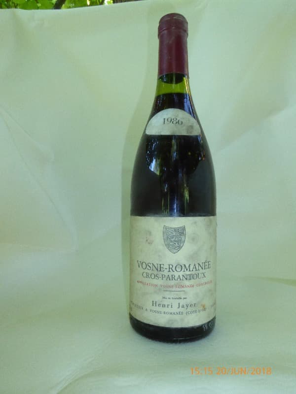 Vosne-Romanée, Cros Patantoux, Henri Jayer, 1986