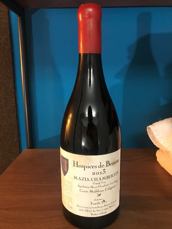 Mazis-Chambertin, Grand cru Madeleine Collignon, Hospice de beaune, 2013
