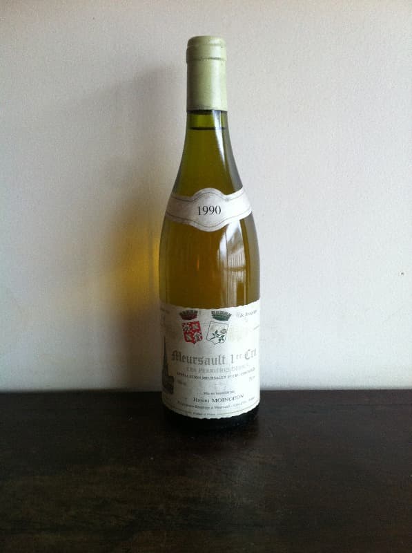 Meursault, 1er crû Les Perrières, Domaine Henri Moingeon, 1990
