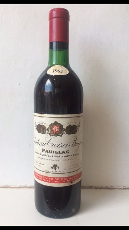 Château Croizet Bages, Pauillac, 1963