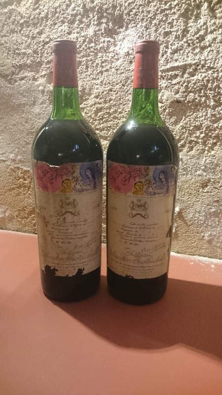 2 x Mouton Rothschild, Pauillac, 1970 (Mg)