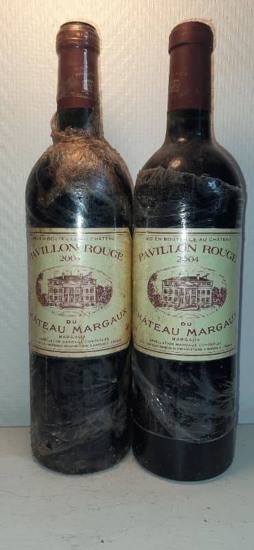 2 x Pavillon Rouge, château Margaux, Margaux, 2004