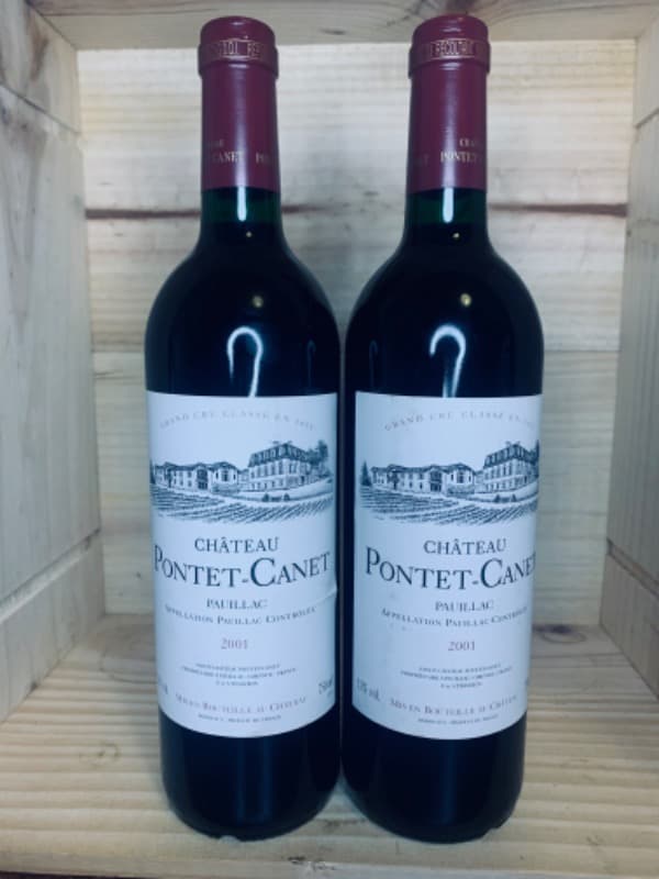2 x château Pontet Canet, Pauillac, 2001