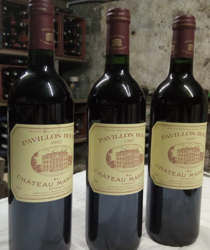 3 x Pavillon Rouge, Château Margaux, Margaux, 1997