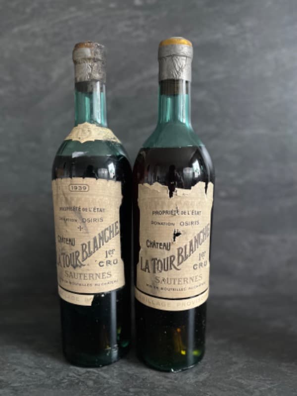 2 x Château la Tour Blanche, Sauternes, 1939