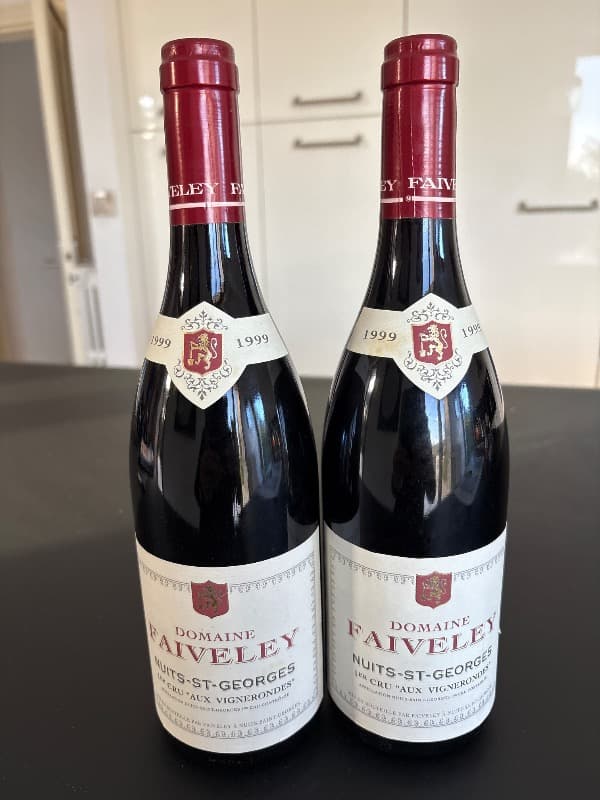2 x Nuits-Saint-Georges, 1cru - aux Vignerondes, domaine Faiveley, 1999