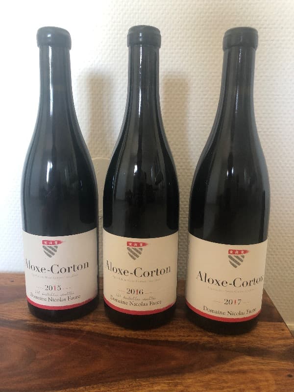 3 x Aloxe-Corton, Nicolas FAURE, 2015/2016/2017