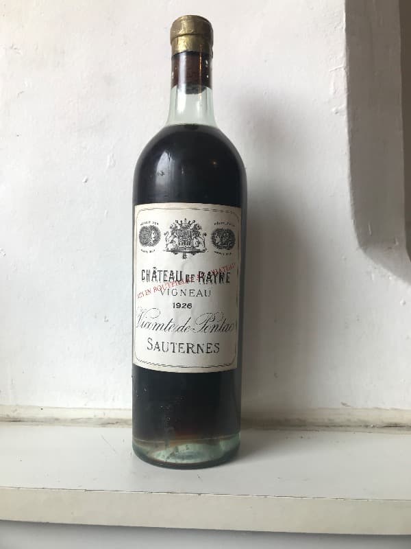 1 cru, Château de Rayne-Vigneau, Sauternes, 1926