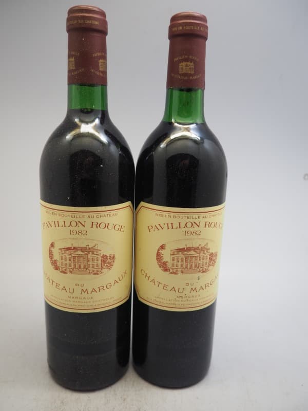 2 x Pavillon Rouge, Château Margaux, Margaux, 1982