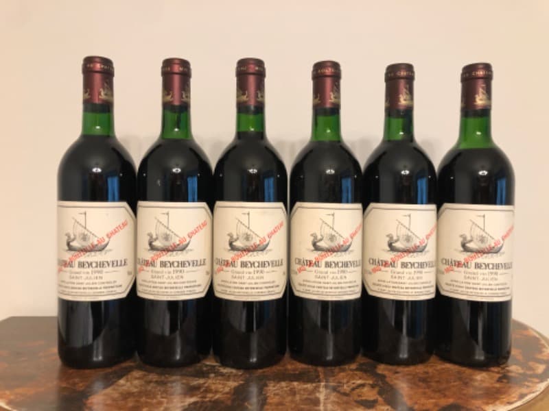 6 x Château Beychevelle, Saint-Julien, 1990