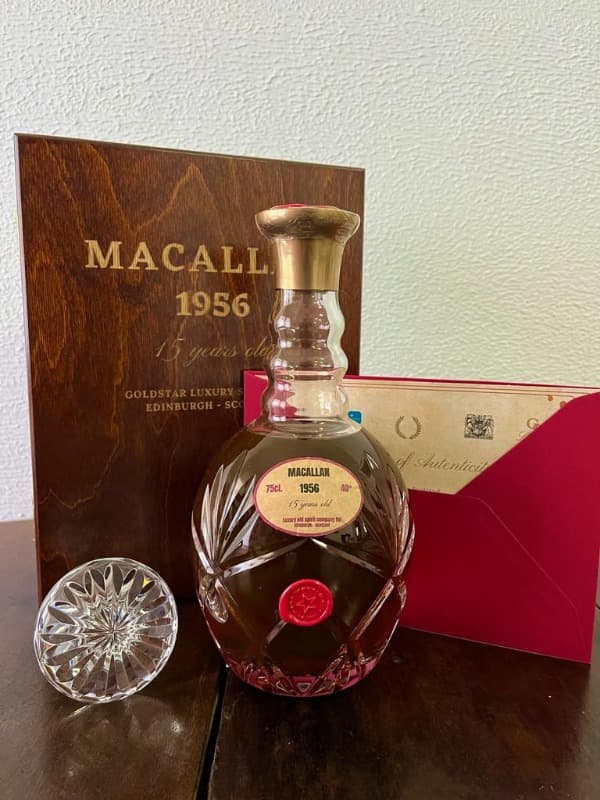 Macallan 1956 15 years old Bohemian crystal decante, Whisky