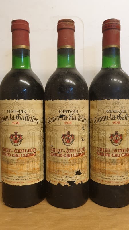 3 x château Canon la Gaffelière, Saint-Émilion Grand Cru, 1978