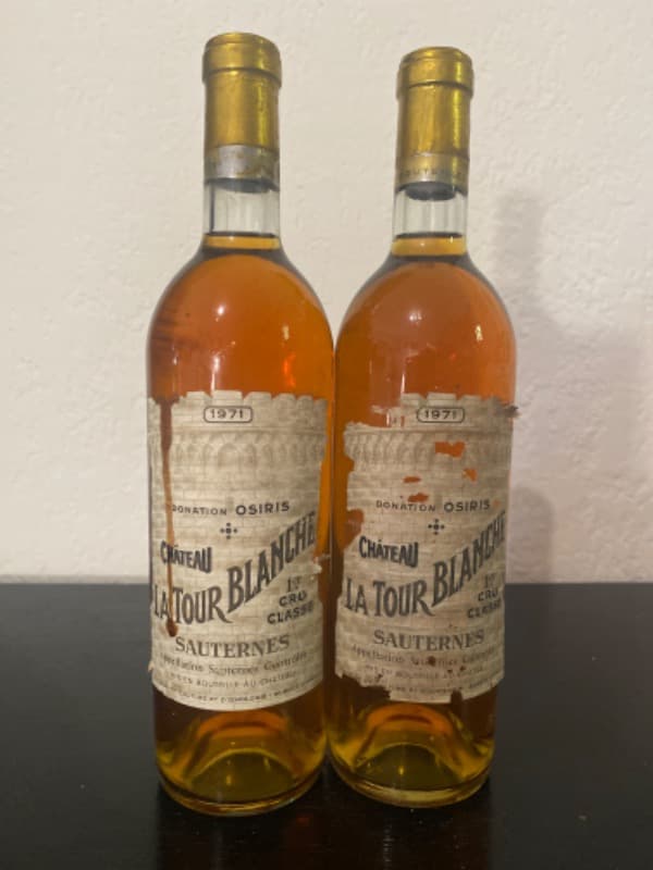 2 x Château La Tour Blanche, Sauternes, 1971