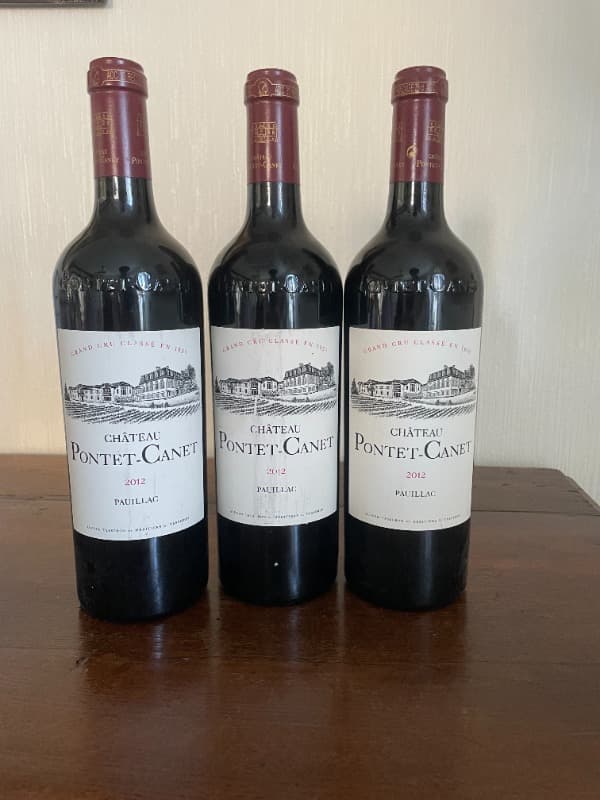 3 x Château Pontet-Canet, Pauillac, 2012