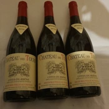 3 x Côtes-du-Rhône, Château des Tours, 2016