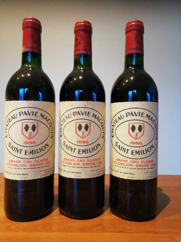 3 x PAVIE MACQUIN, Saint-Émilion, 1986