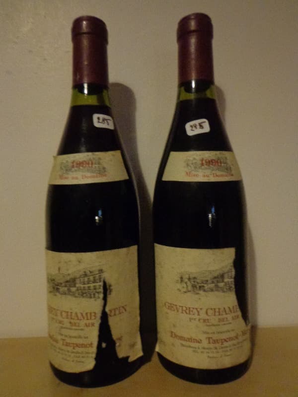 2 x Gevrey-Chambertin, 1er cru Bel Air, Taupenot-Merme, 1990