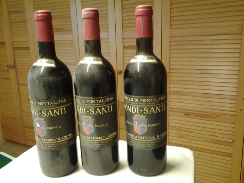 3 x 1er CRU IL GREPPO, BIONDI-SANTI, 1979