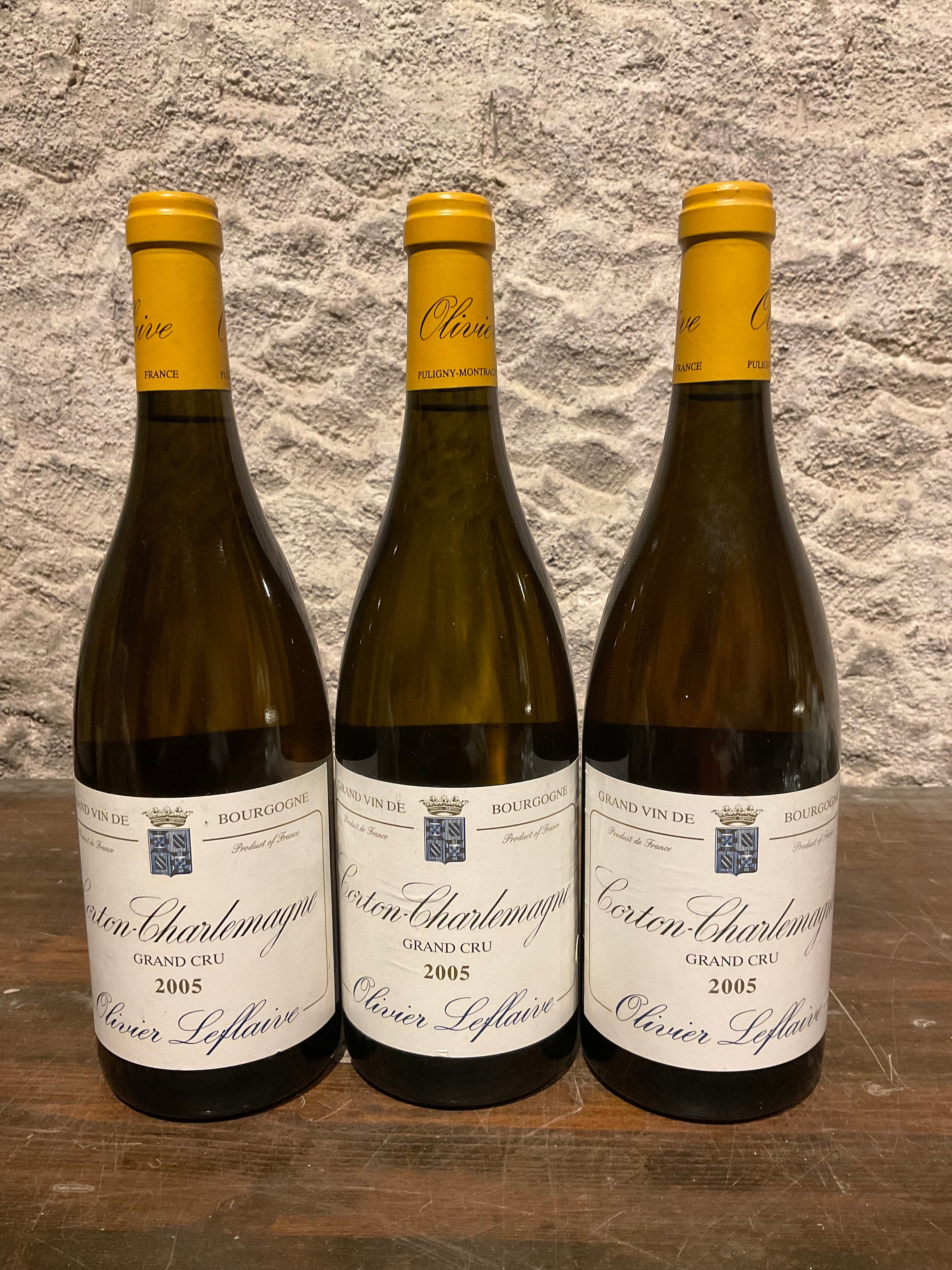 3 x Olivier Leflaive, Corton-Charlemagne Grand Cru, 2005