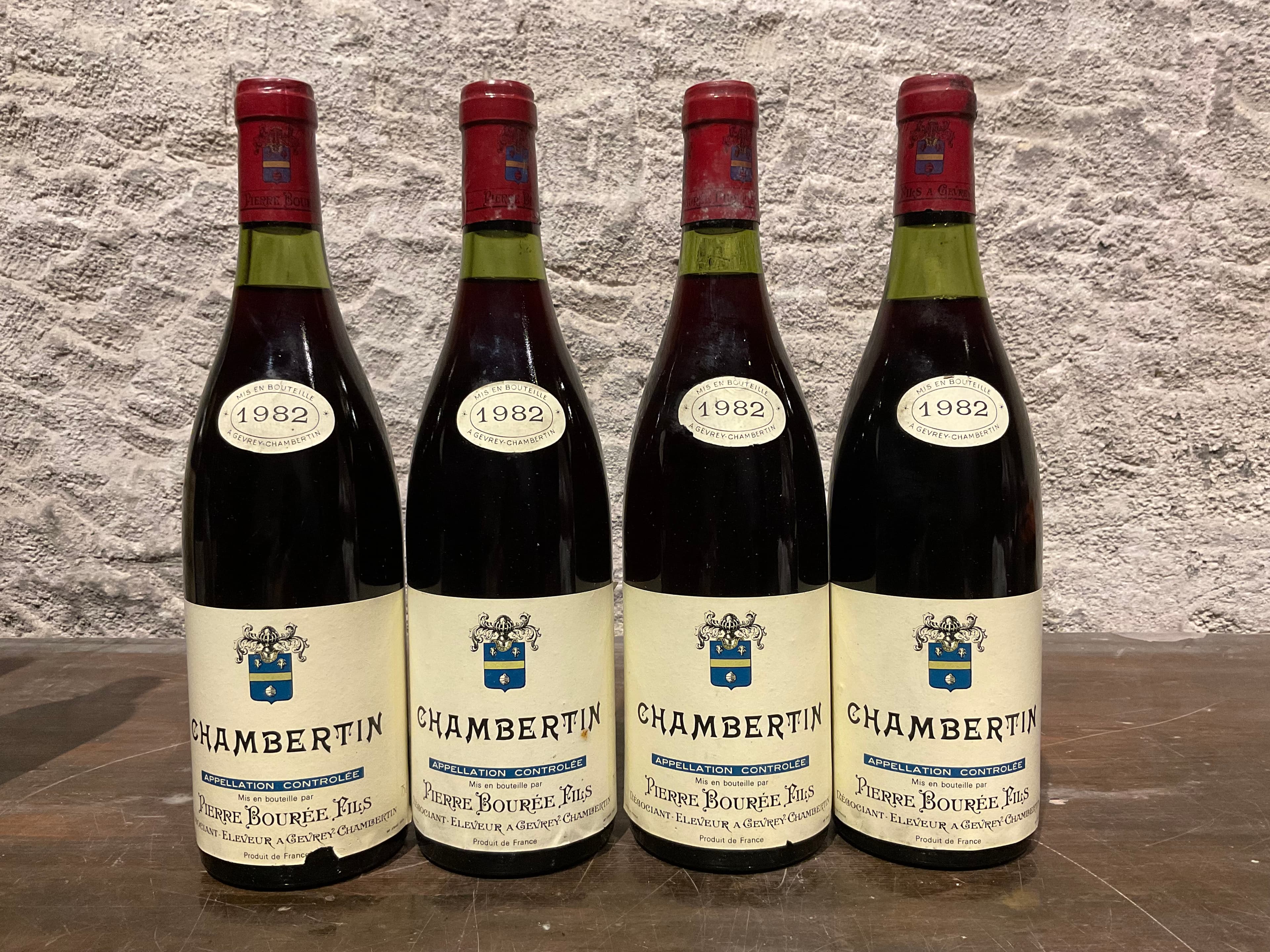 4 x Pierre Bourée & Fils, Chambertin Grand Cru, 1982