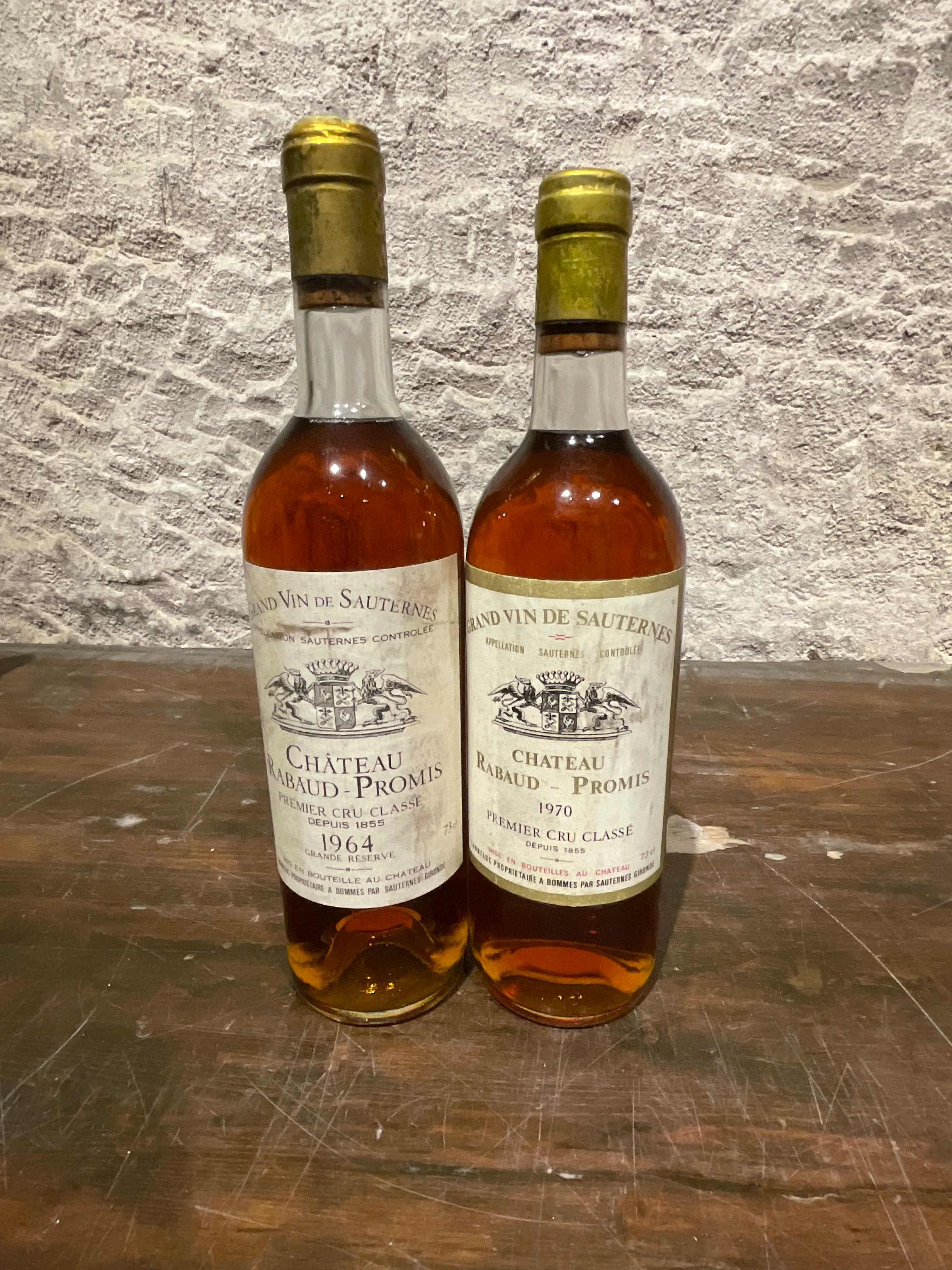 2 x Château Rabaud-Promis, Sauternes, 1964, 1970
