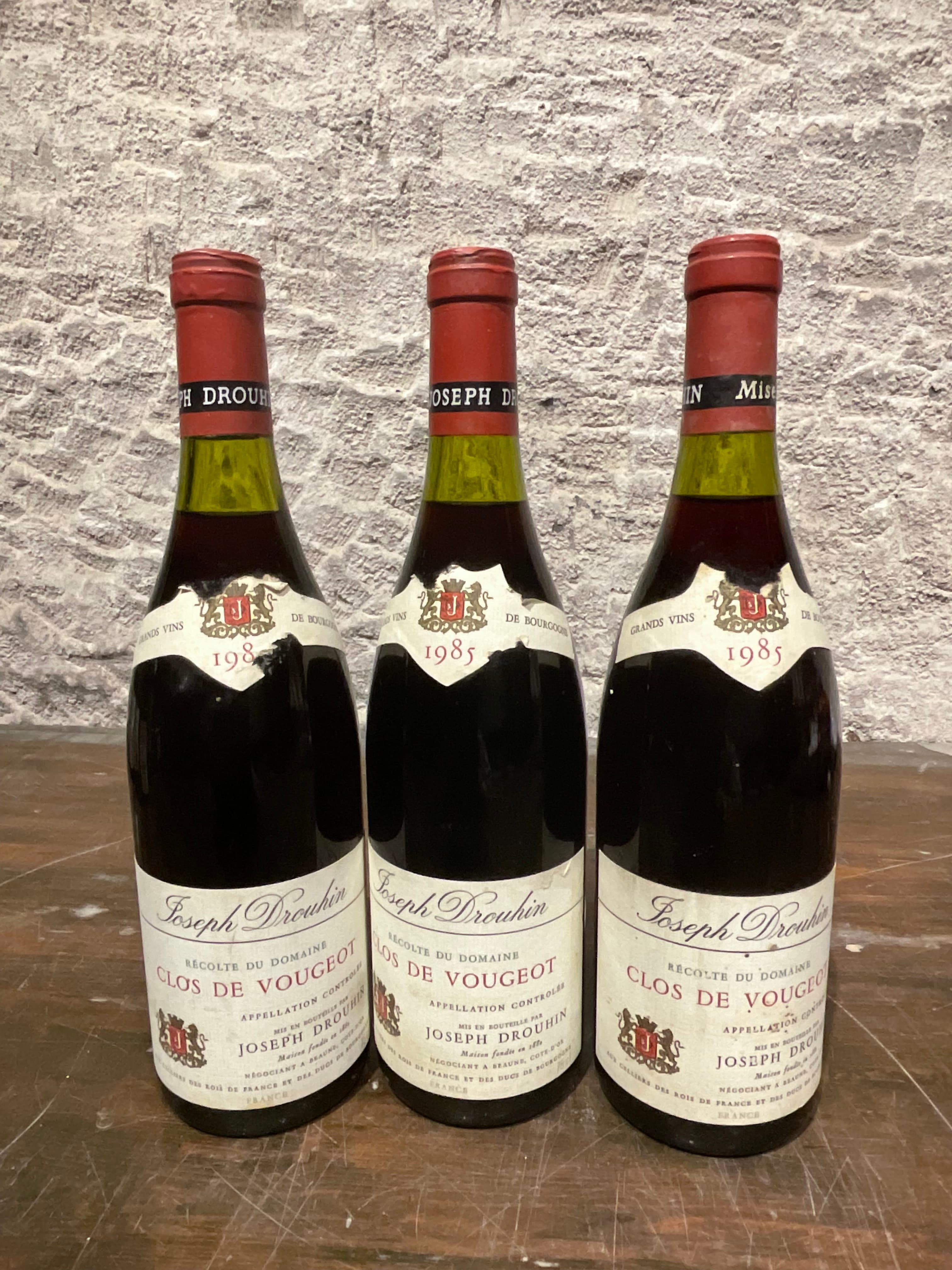 3 x Joseph Drouhin, Clos de Vougeot Grand Cru, 1985