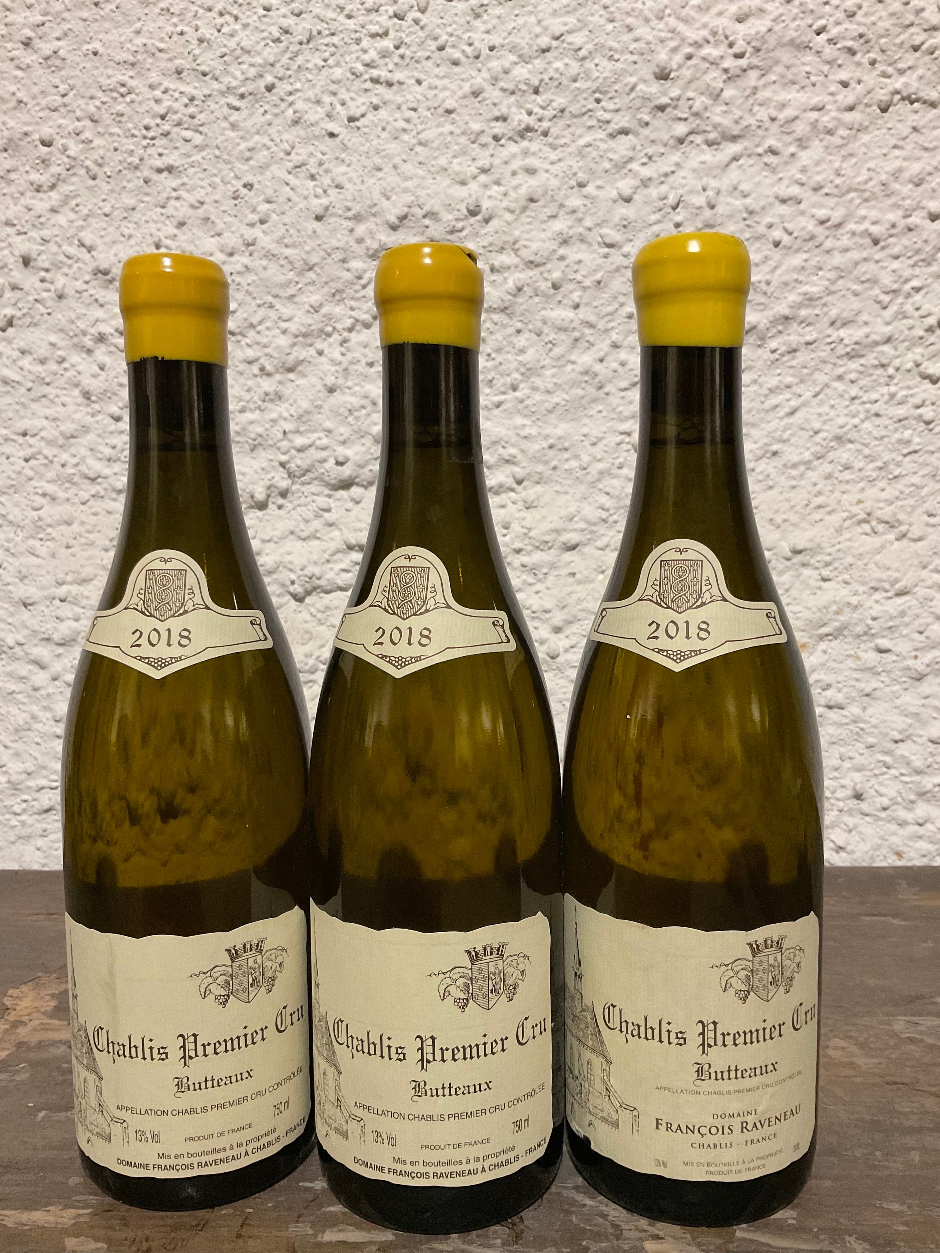 3 x Domaine François Raveneau, Chablis Premier Cru, Butteaux, 2018