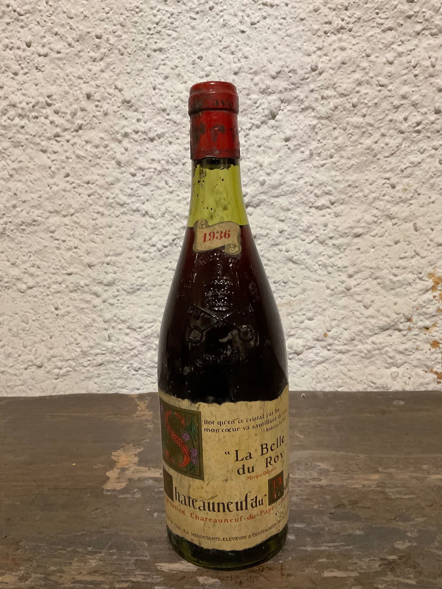 Cave du Val Clos, Châteauneuf-du-Pape, La Belle du Roy, 1936