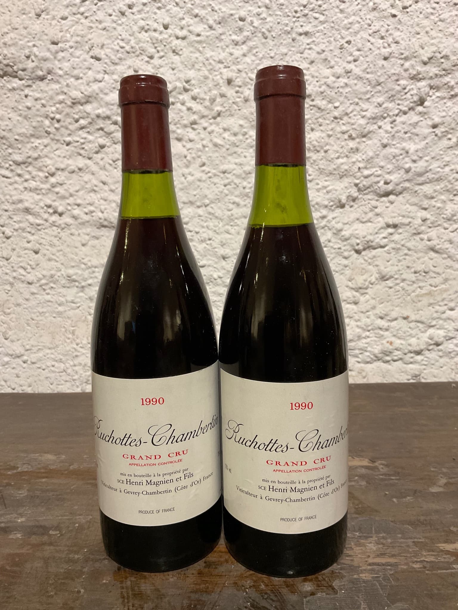 2 x Henri Magnien, Ruchottes-Chambertin Grand Cru, 1990