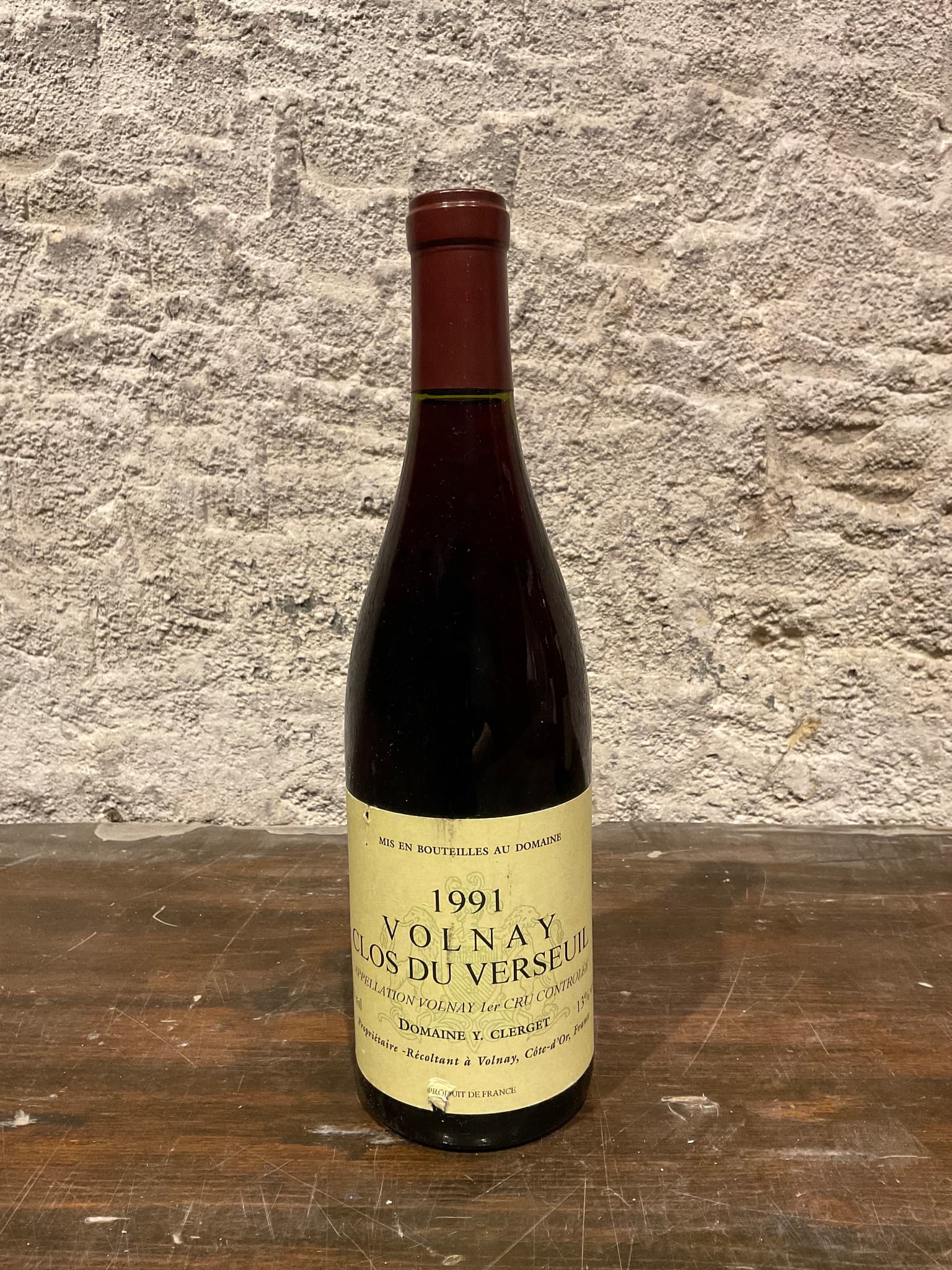 Domaine Y. Clerget, Volnay Premier Cru, Clos du Verseuil, 1991