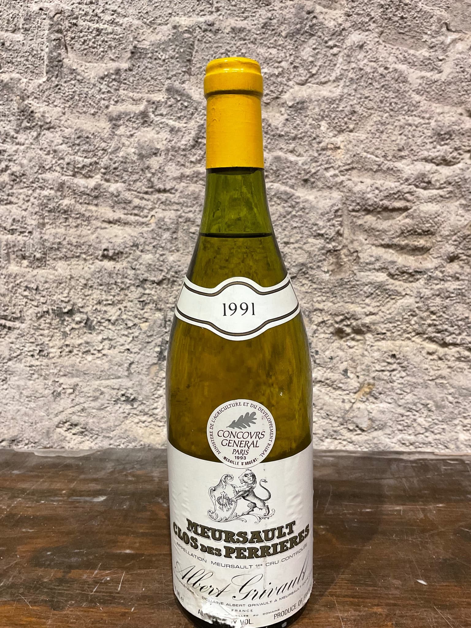 Domaine Albert Grivault, Meursault Premier Cru,Clos des Perrières, 1991