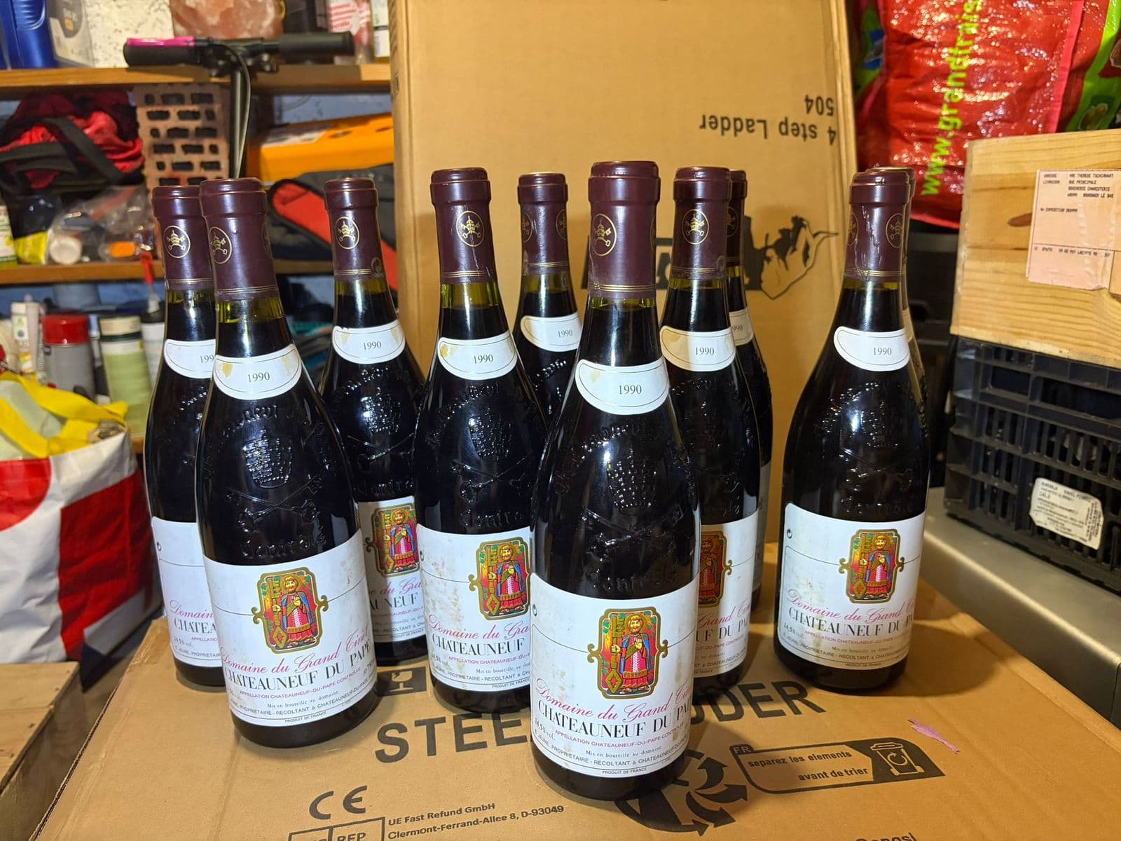 10 x Domaine du Grand Tinel, Châteauneuf-du-Pape, 1990